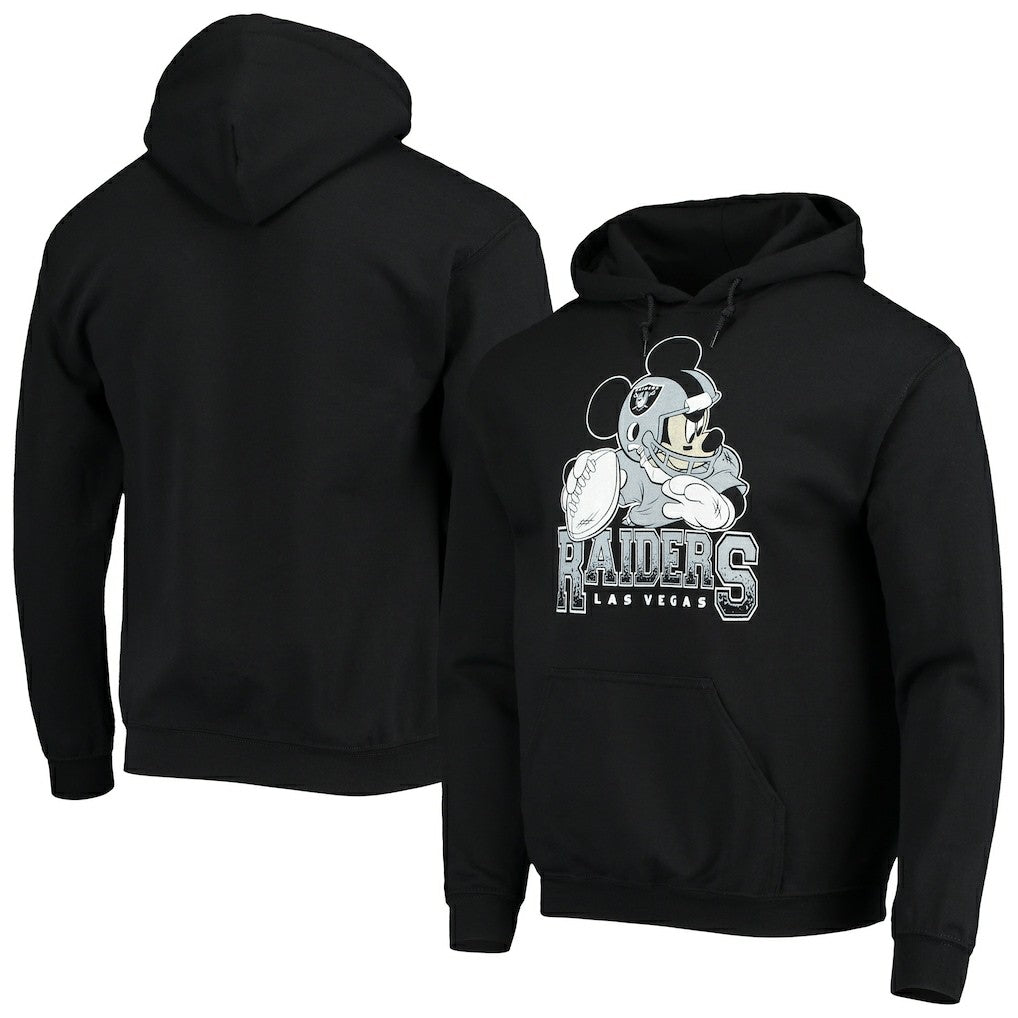 Las Vegas Raiders  Junk Food Disney Mickey Quarterback Pullover Hoodie