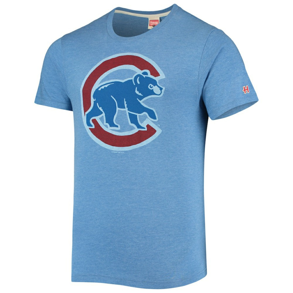 Chicago Cubs Homage Hand-Drawn Logo Tri-Blend T-Shirt | MLB New