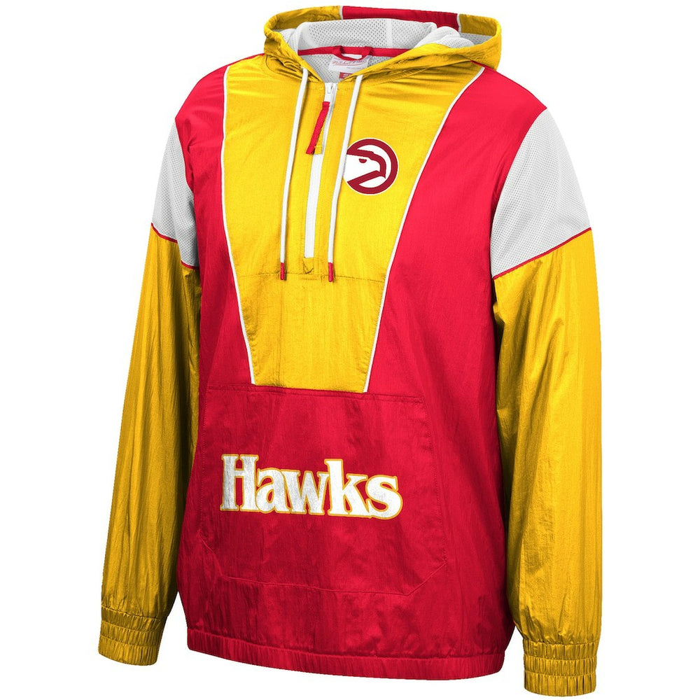 Atlanta Hawks Hardwood Classics Highlight Reel Windbreaker Half-Zip Hoodie Jacket For Sale