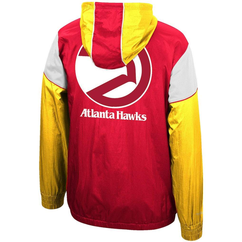 Atlanta Hawks Hardwood Classics Highlight Reel Windbreaker Half-Zip Hoodie Jacket For Sale