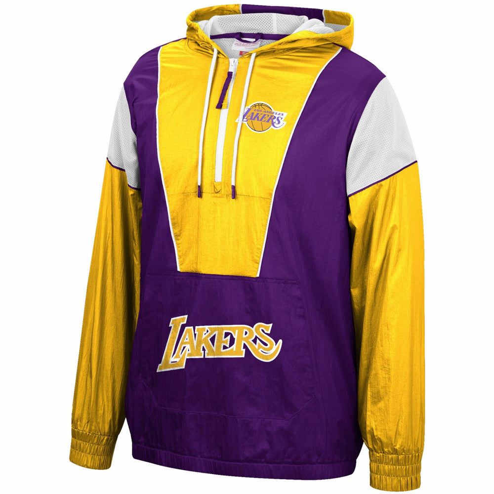 Los Angeles Lakers Hardwood Classics Highlight Reel Windbreaker Half-Zip Hoodie Jacket On Sale