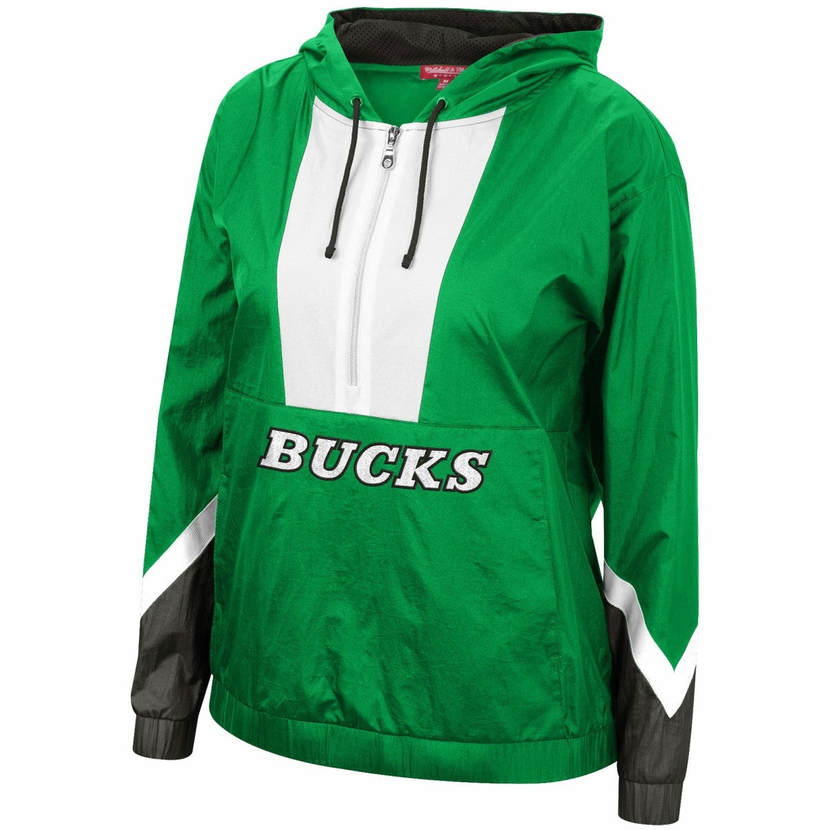 Milwaukee Bucks Women's Half-Zip Windbreaker 2.0 Hoodie New