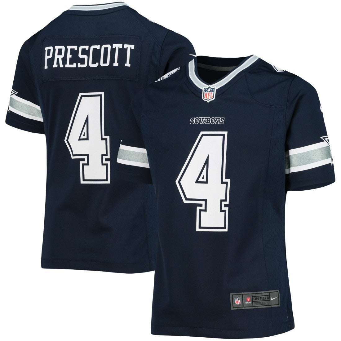 Dallas Cowboys Nike Dak Prescott  Girls Youth Team Game Jersey