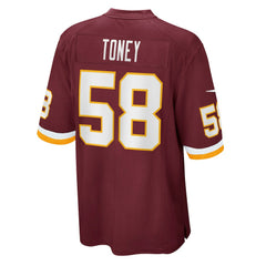 Washington Commanders Nike Shaka Toney Washington Football Team Game Jersey