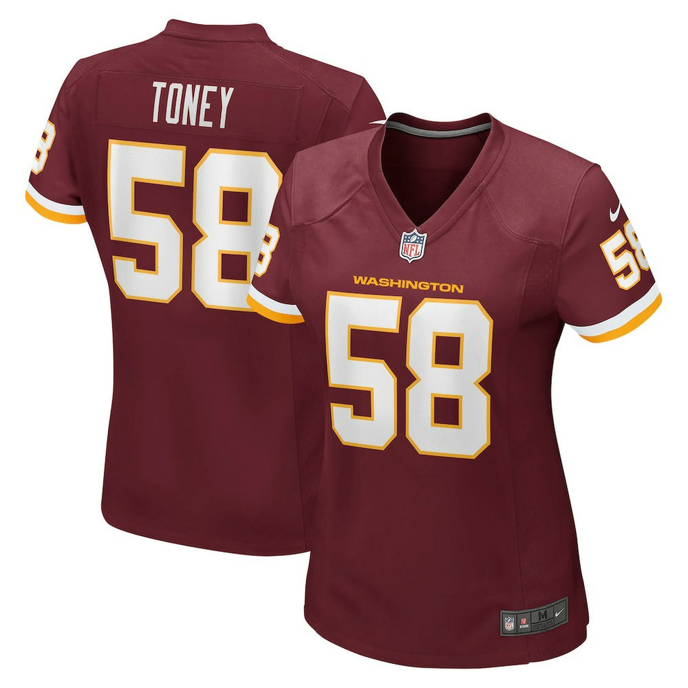 Washington Commanders Nike Shaka Toney Washington Football Team Women's Game Jersey