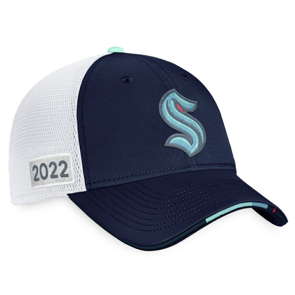 Seattle Kraken Fanatics 2022 NHL Draft Authentic Pro On Stage Trucker Adjustable Hat For Sale