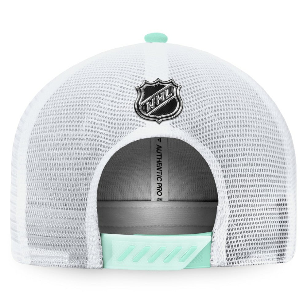 Seattle Kraken Fanatics 2022 NHL Draft Authentic Pro On Stage Trucker Adjustable Hat For Sale