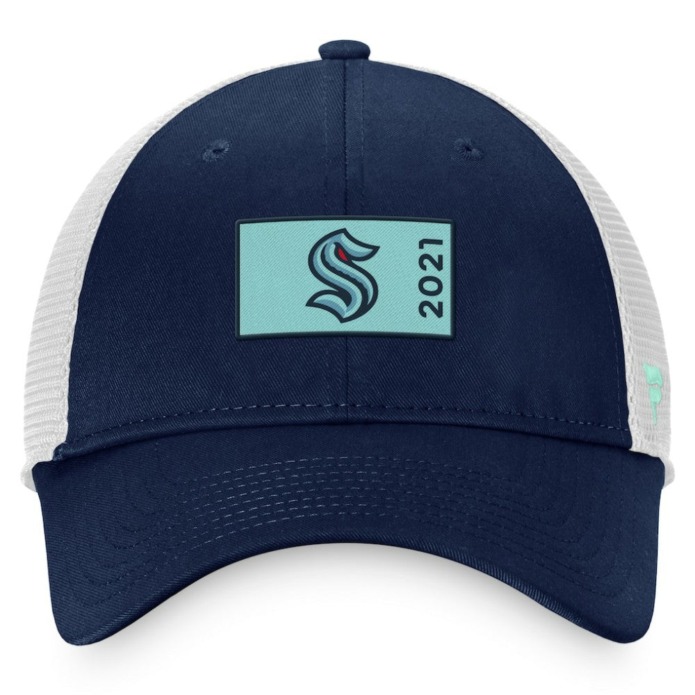 Seattle Kraken Fanatics Authentic Pro Rink Trucker Snapback Hat Discount