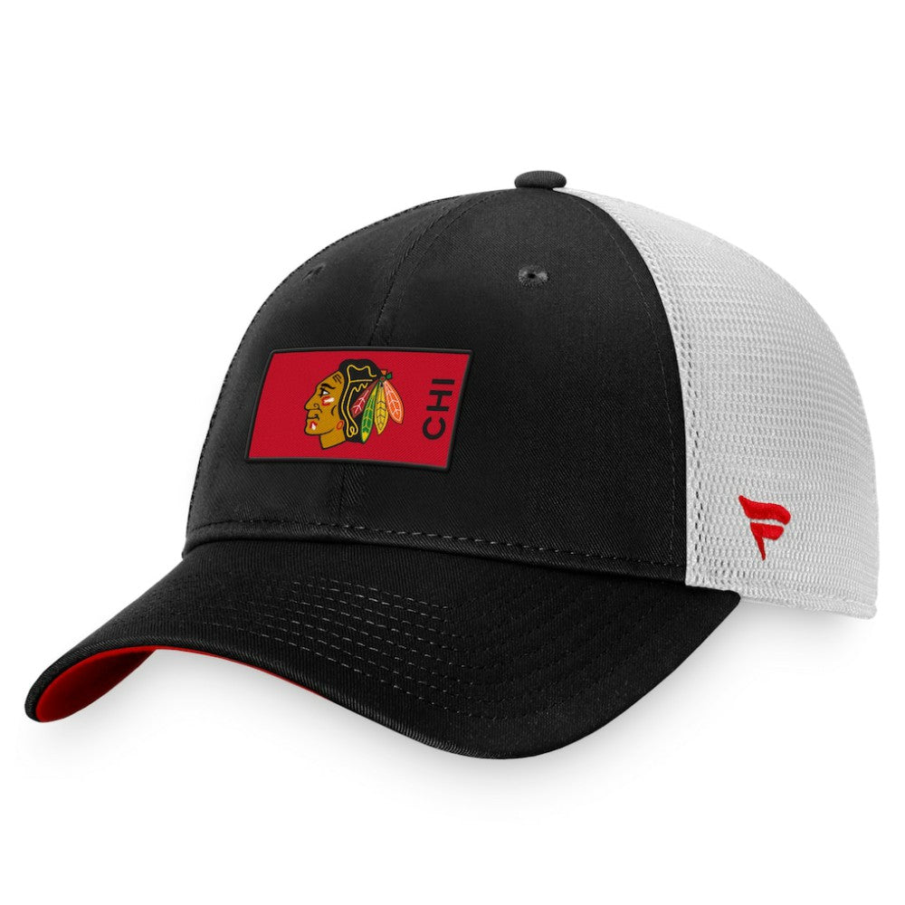 Chicago Blackhawks Fanatics Authentic Pro Rink Trucker Snapback Hat On Sale
