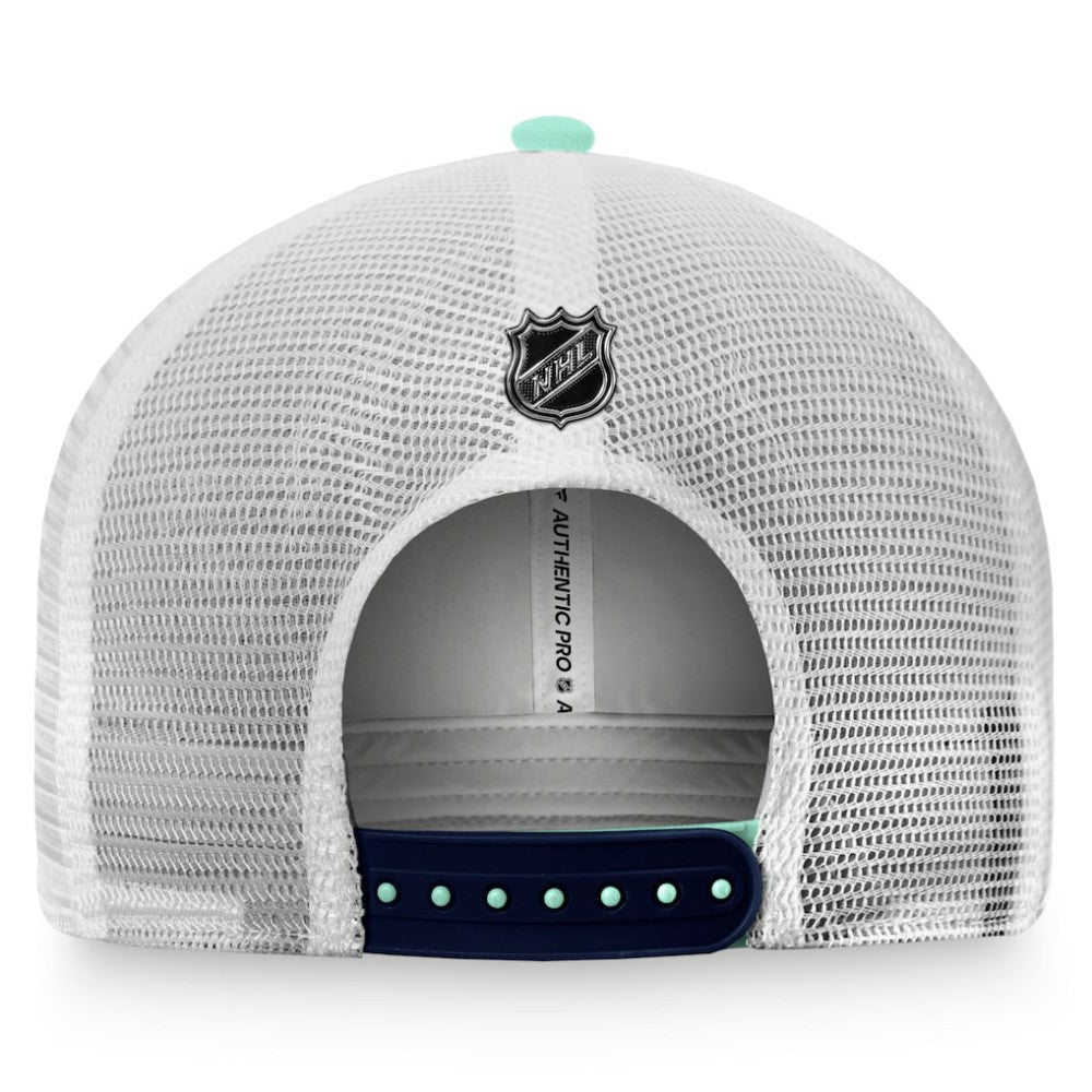 Seattle Kraken Fanatics Authentic Pro Rink Trucker Snapback Hat Outlet