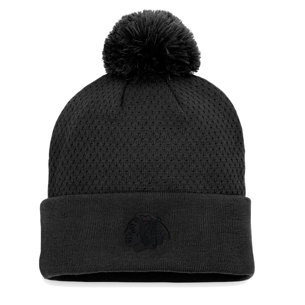 Chicago Blackhawks Fanatics Women's Authentic Pro Road Cuffed Knit Hat with Pom Sale