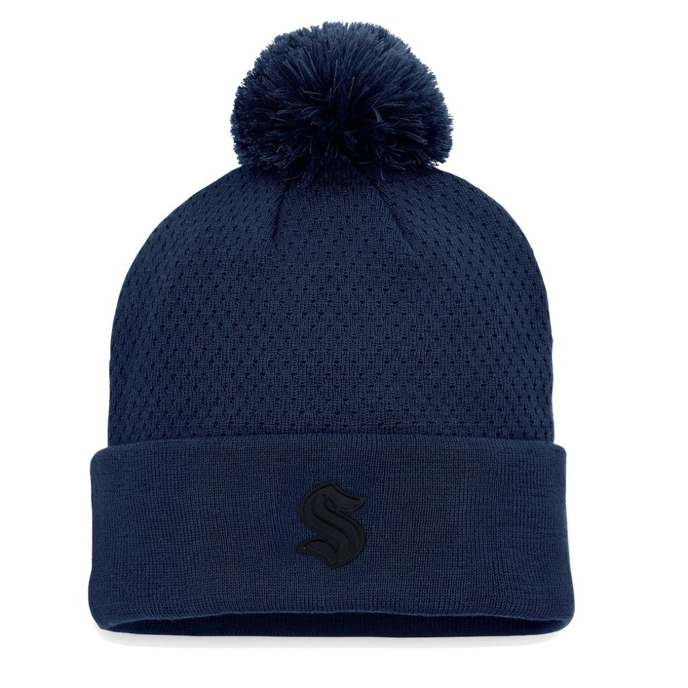 Seattle Kraken Fanatics Women's Authentic Pro Road Cuffed Knit Hat with Pom Discount