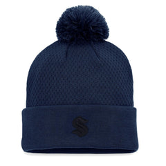 Seattle Kraken Fanatics Women's Authentic Pro Road Cuffed Knit Hat with Pom Discount