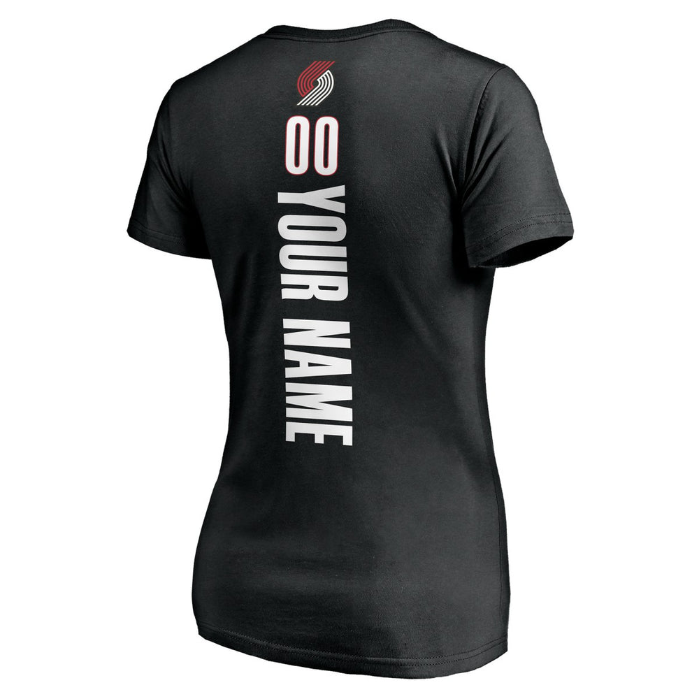 Portland Trail Blazers Women's Personalized Playmaker Team V-Neck T-Shirt For Sale