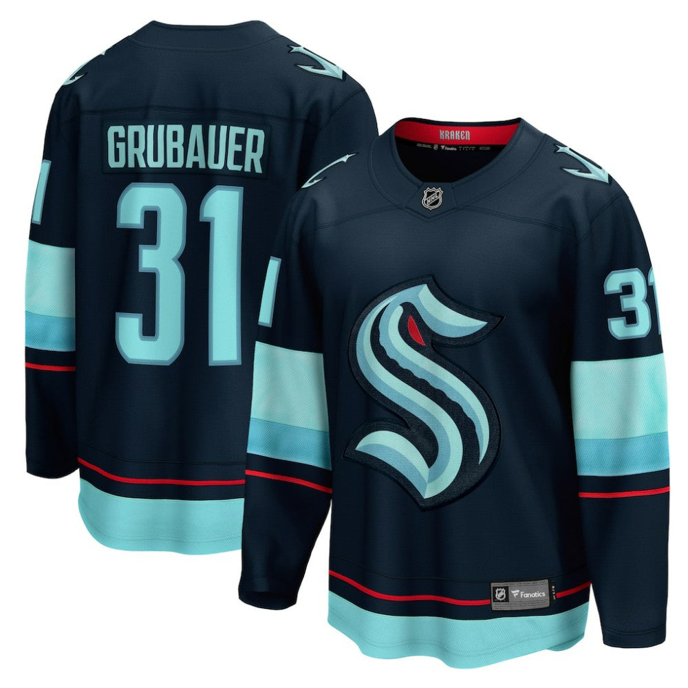 Philipp Grubauer Seattle Kraken Fanatics Home Breakaway Player Jersey Sale