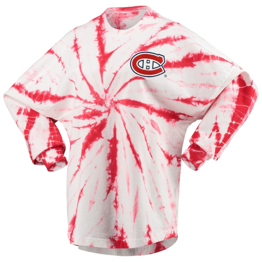 Montreal Canadiens Women's Spiral Tie-Dye Long Sleeve T-Shirt Online
