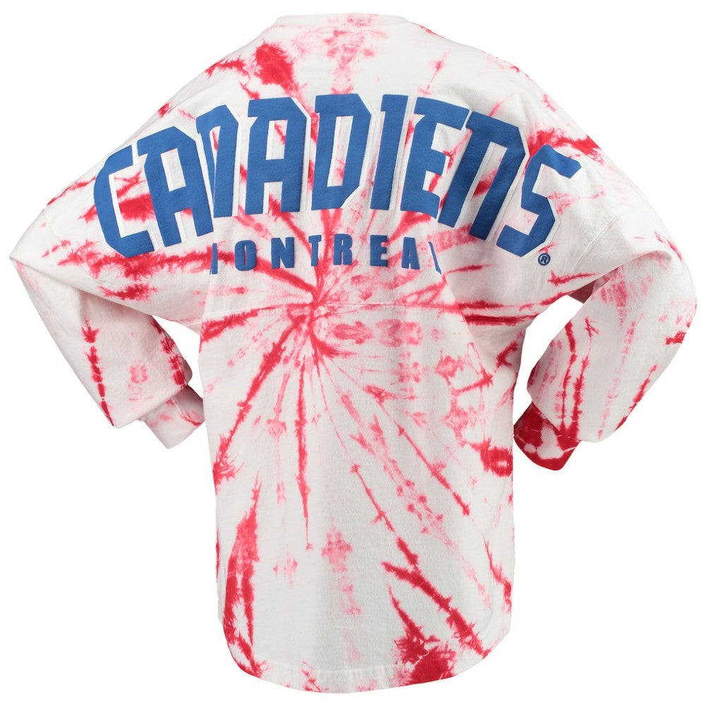 Montreal Canadiens Women's Spiral Tie-Dye Long Sleeve T-Shirt Online