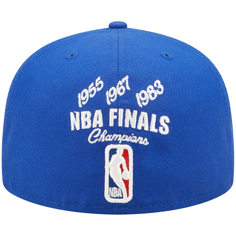 Philadelphia 76ers 3x NBA Finals Champions Crown 59FIFTY Fitted Hat New