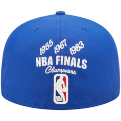 Philadelphia 76ers 3x NBA Finals Champions Crown 59FIFTY Fitted Hat New