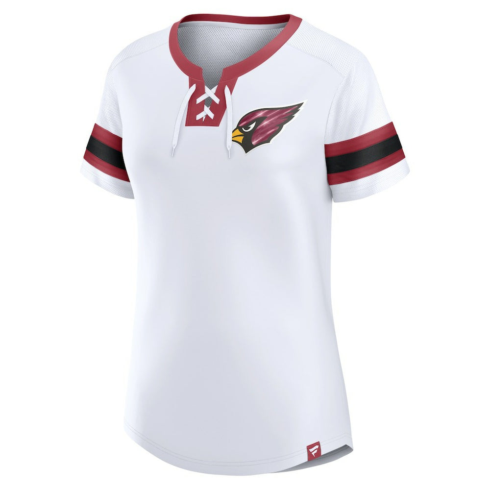 Arizona Cardinals Fanatics Women's Sunday Best Lace-Up T-Shirt