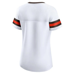 Cleveland Browns Fanatics Women's Brownie The Elf Gridiron Classics Sunday Best Lace-Up T-Shirt