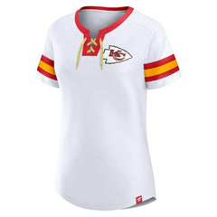 Kansas City Chiefs Fanatics Women's Sunday Best Lace-Up T-Shirt