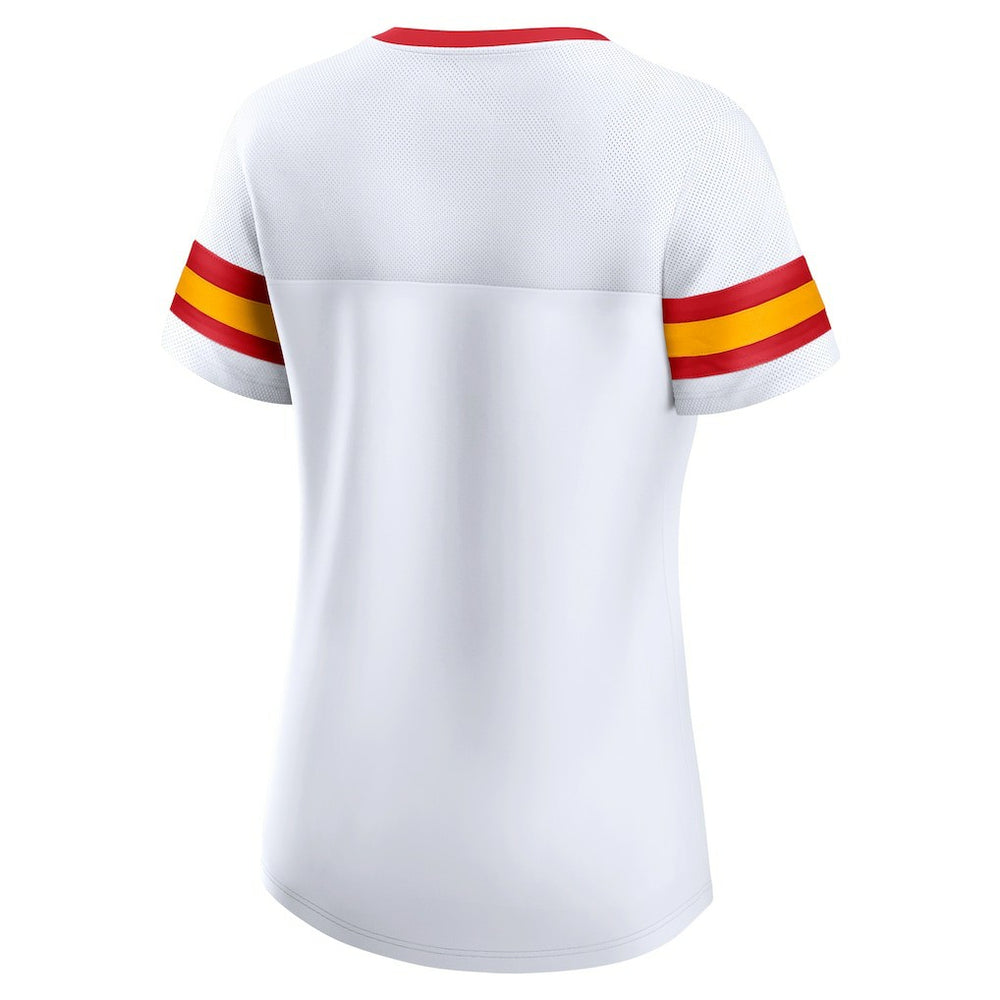 Kansas City Chiefs Fanatics Women's Sunday Best Lace-Up T-Shirt