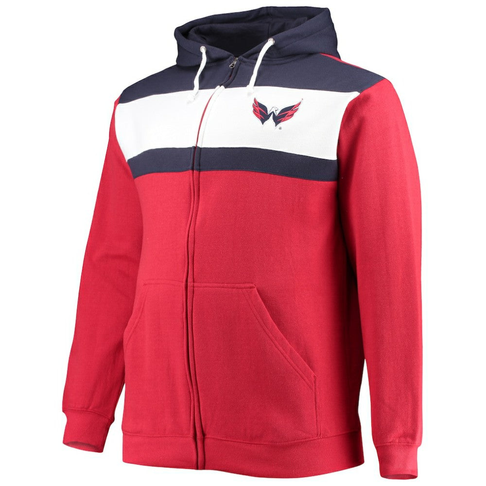 Alexander Ovechkin Washington Capitals Profile Big & Tall Colorblock Full-Zip Hoodie Sale