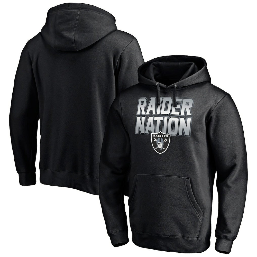 Las Vegas Raiders Fanatics Hometown Collection Raider Nation Fitted Pullover Hoodie