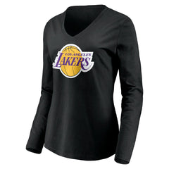LeBron James Los Angeles Lakers Women's #6 Playmaker Name & Number Long Sleeve V-Neck T-Shirt Discount