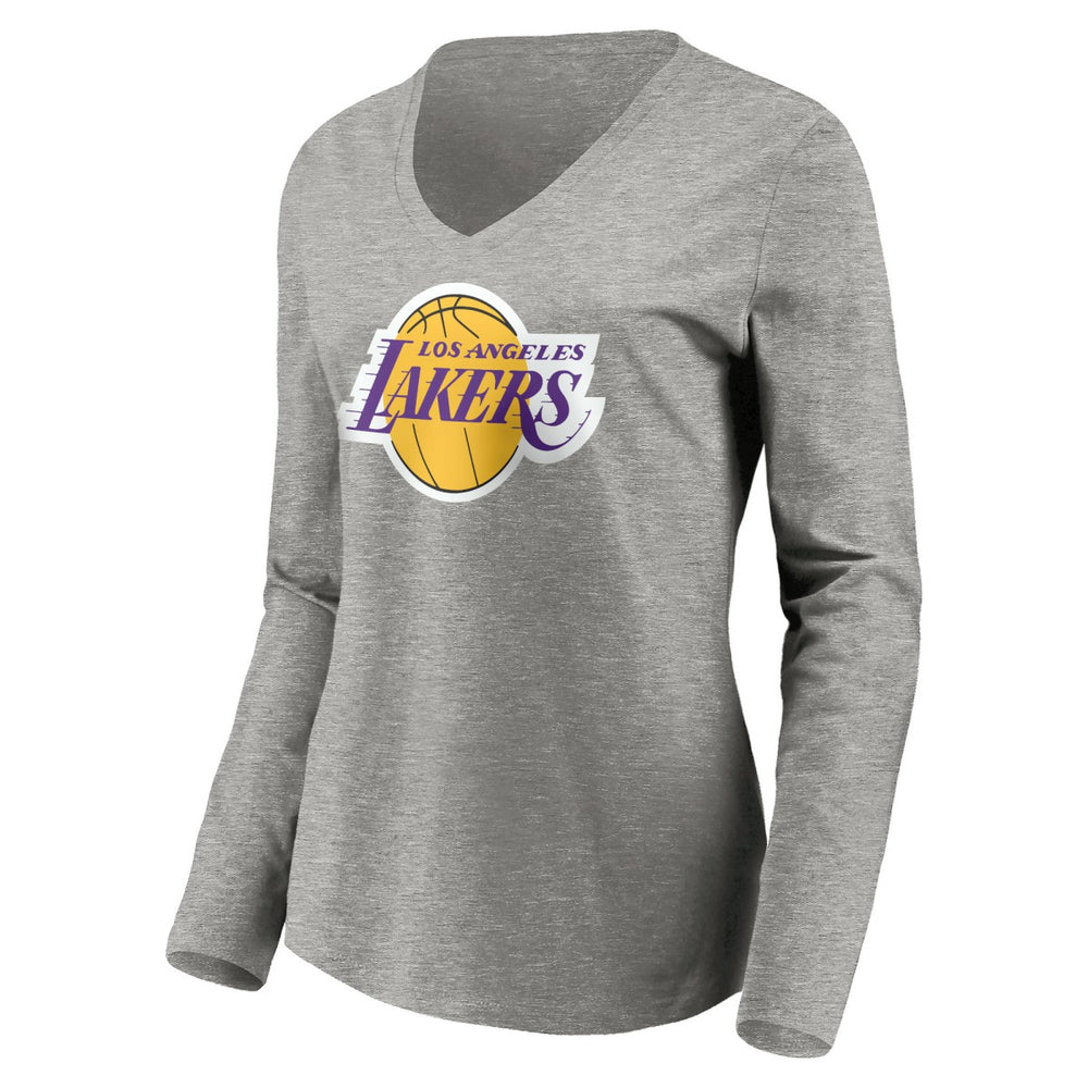 LeBron James Los Angeles Lakers Women's #6 Playmaker Name & Number Long Sleeve V-Neck T-Shirt Discount