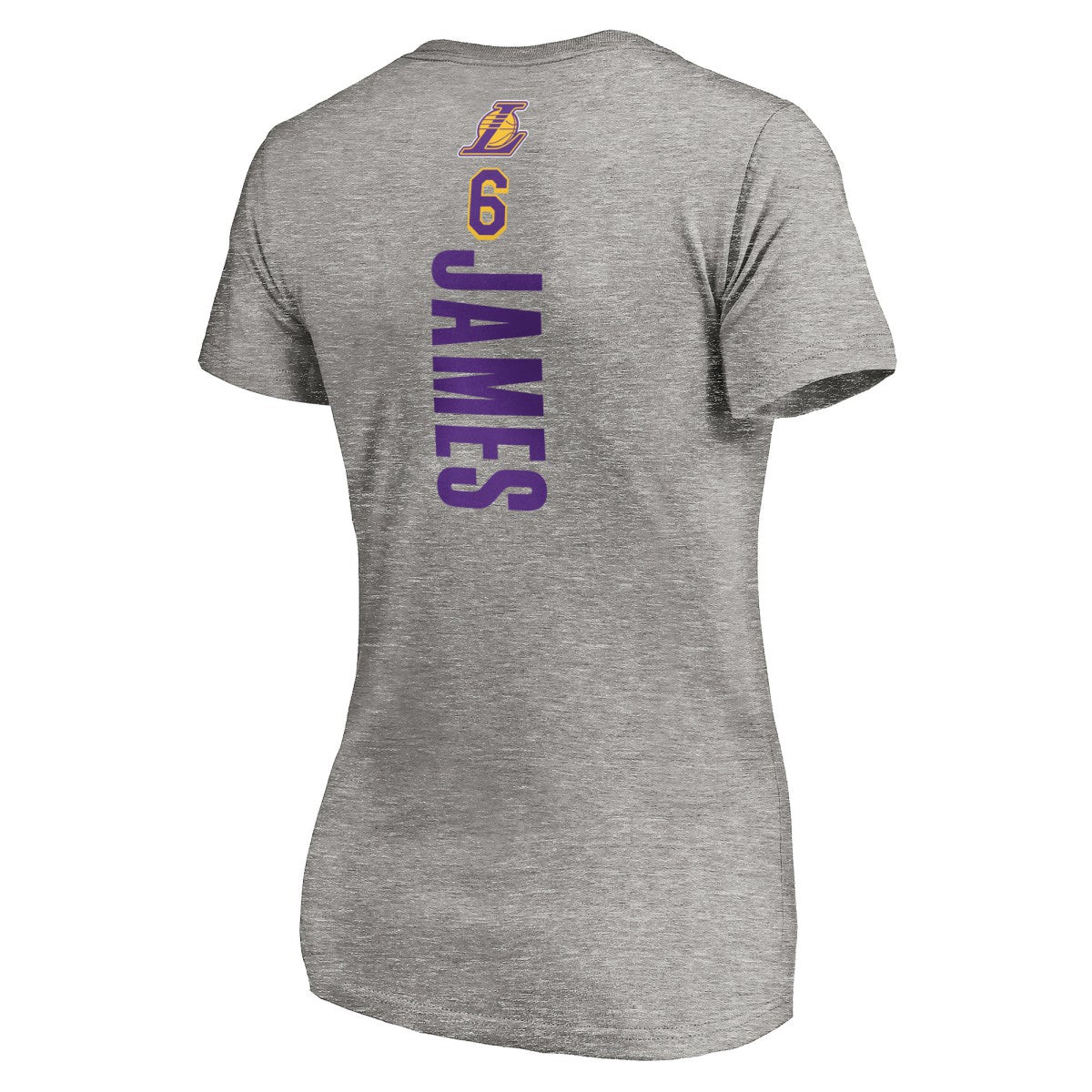 LeBron James Los Angeles Lakers Women's #6 Playmaker Name & Number V-Neck T-Shirt Outlet