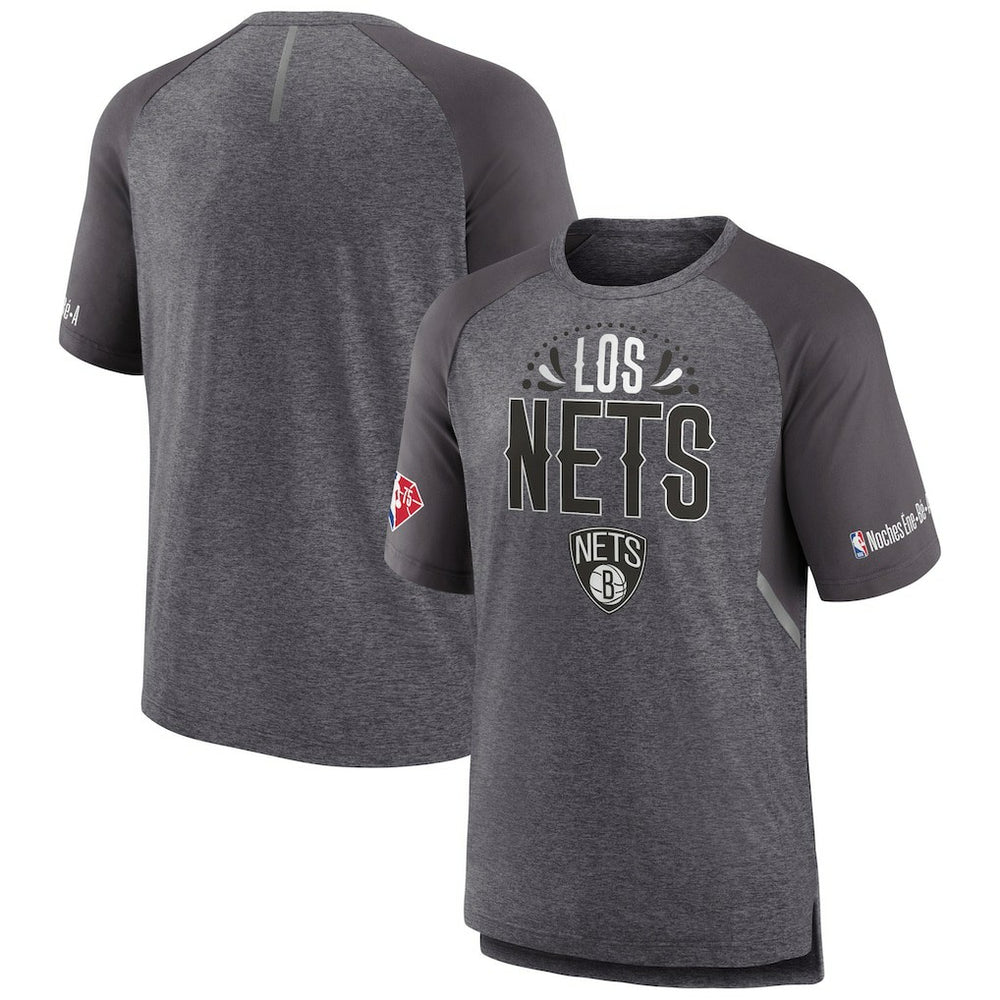 Brooklyn Nets 2022 Noches Ene-Be-A Core Shooting Raglan T-Shirt Online