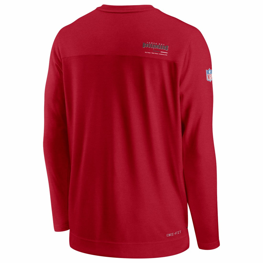 Tampa Bay Buccaneers Nike Sideline Coach Chevron Lock Up Long Sleeve V-Neck Performance T-Shirt