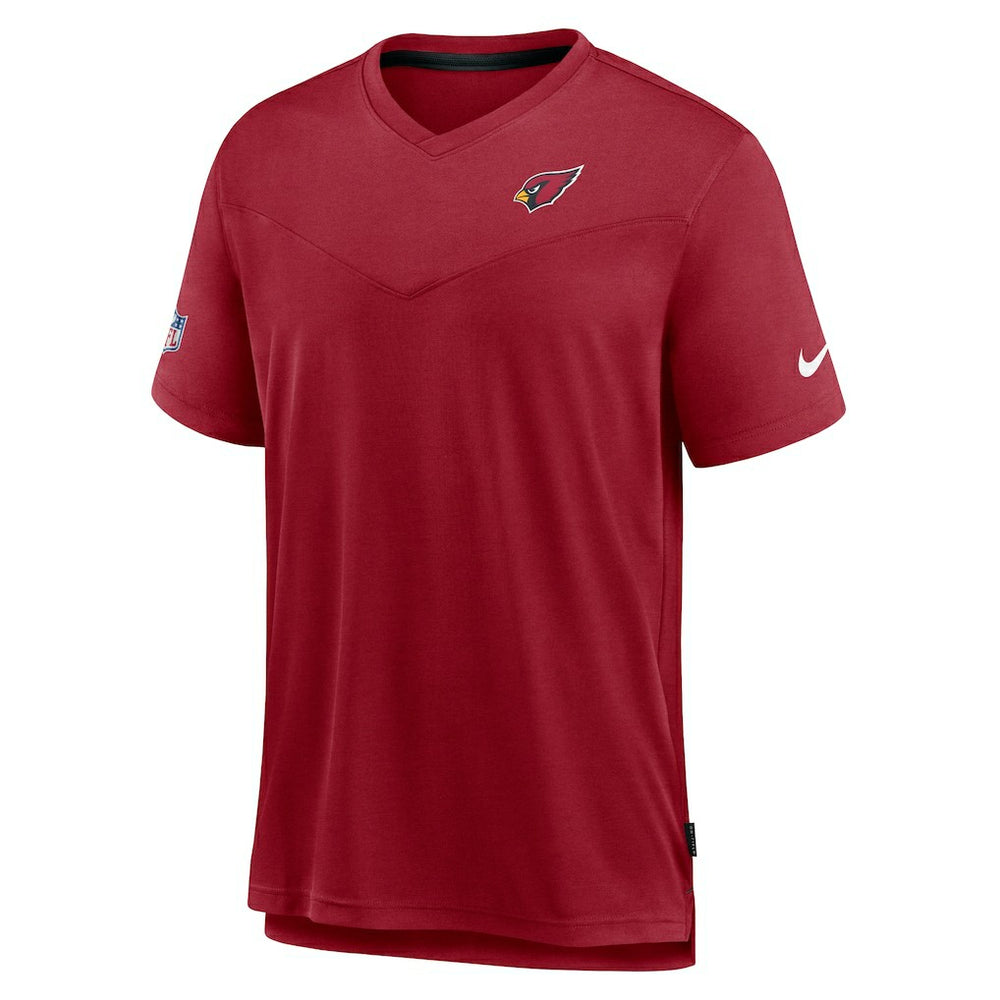 Arizona Cardinals Nike Sideline Coach Chevron Lock Up Logo V-Neck Performance T-Shirt