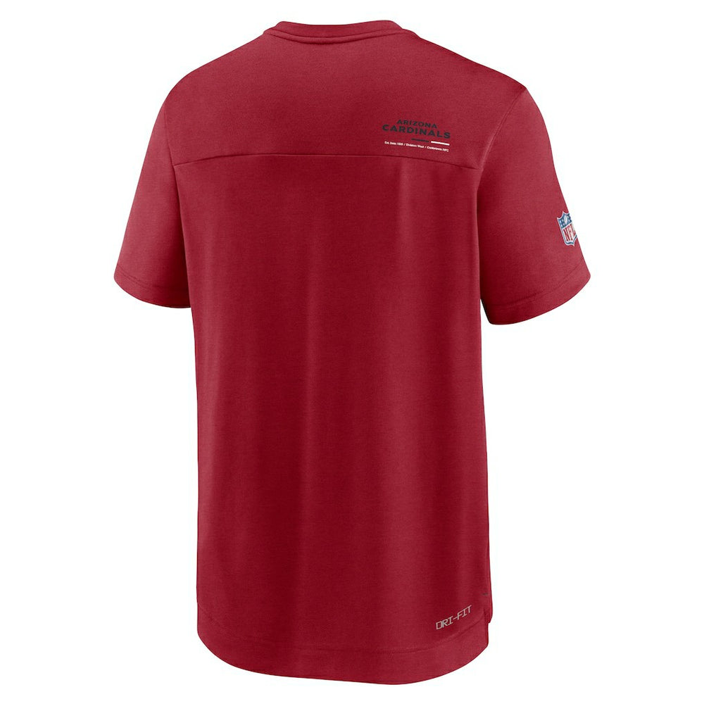Arizona Cardinals Nike Sideline Coach Chevron Lock Up Logo V-Neck Performance T-Shirt