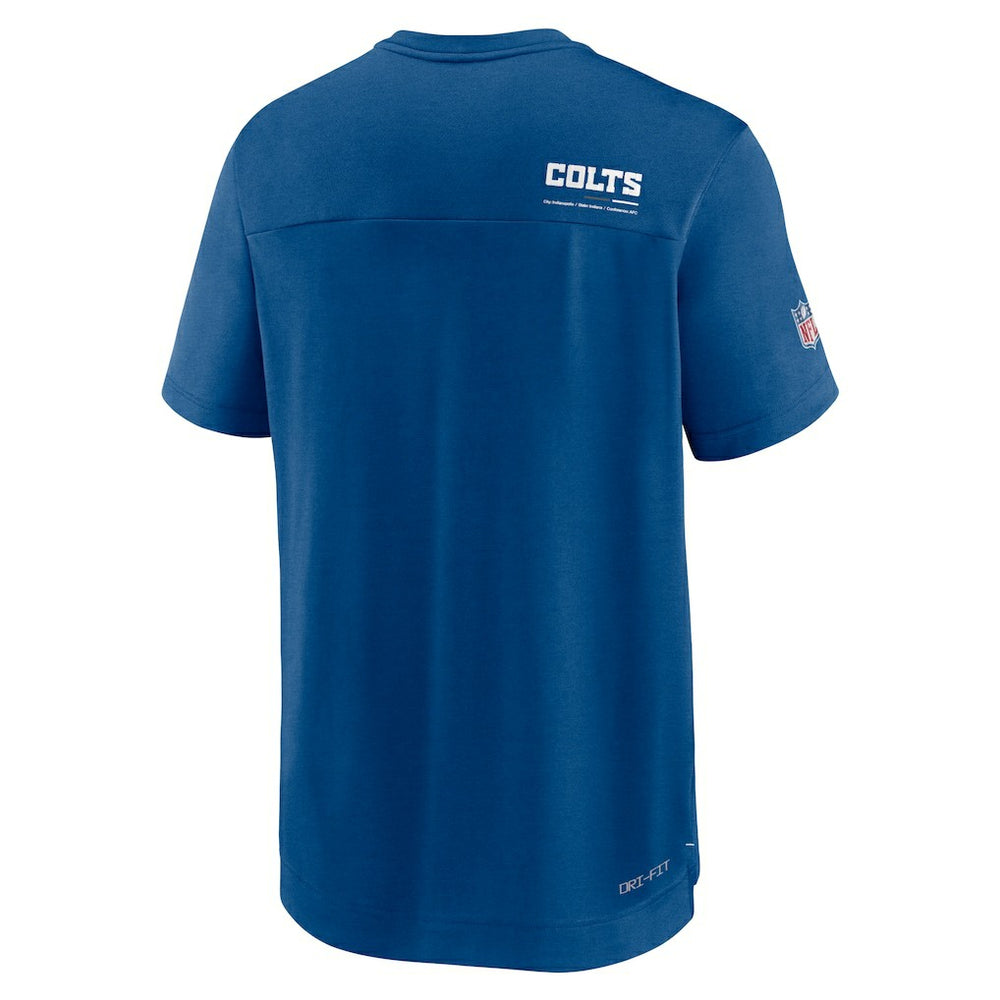 Indianapolis Colts Nike Sideline Coach Chevron Lock Up Logo V-Neck Performance T-Shirt