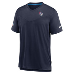 Tennessee Titans Nike Sideline Coach Chevron Lock Up Logo V-Neck Performance T-Shirt