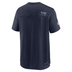 Tennessee Titans Nike Sideline Coach Chevron Lock Up Logo V-Neck Performance T-Shirt