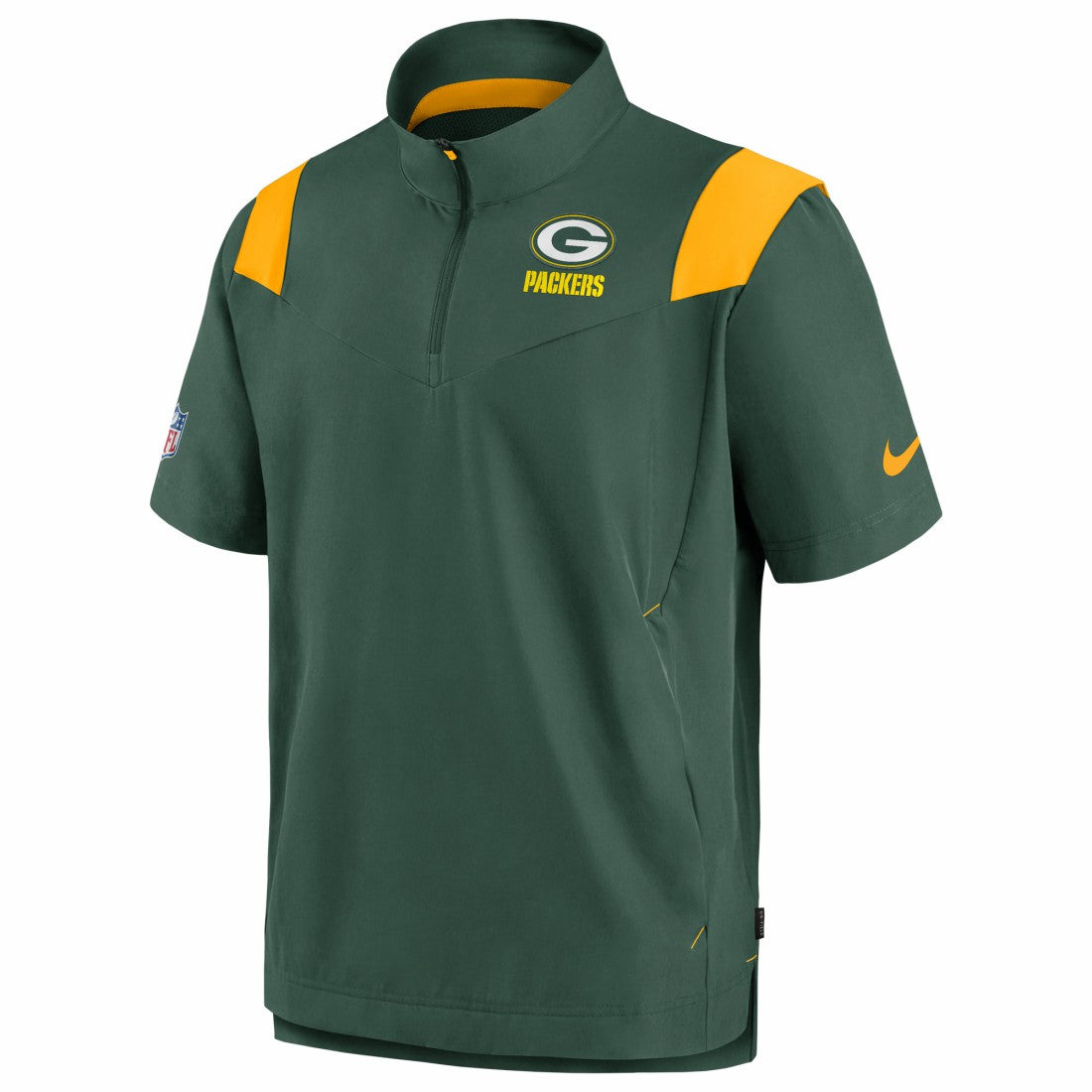 Green Bay Packers Nike Sideline Coaches Chevron Lockup Pullover Top
