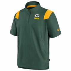 Green Bay Packers Nike Sideline Coaches Chevron Lockup Pullover Top