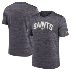 New Orleans Saints Nike Sideline Velocity Athletic Stack Performance T-Shirt