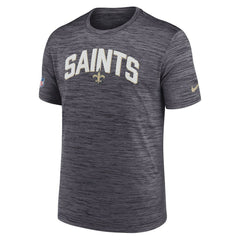 New Orleans Saints Nike Sideline Velocity Athletic Stack Performance T-Shirt
