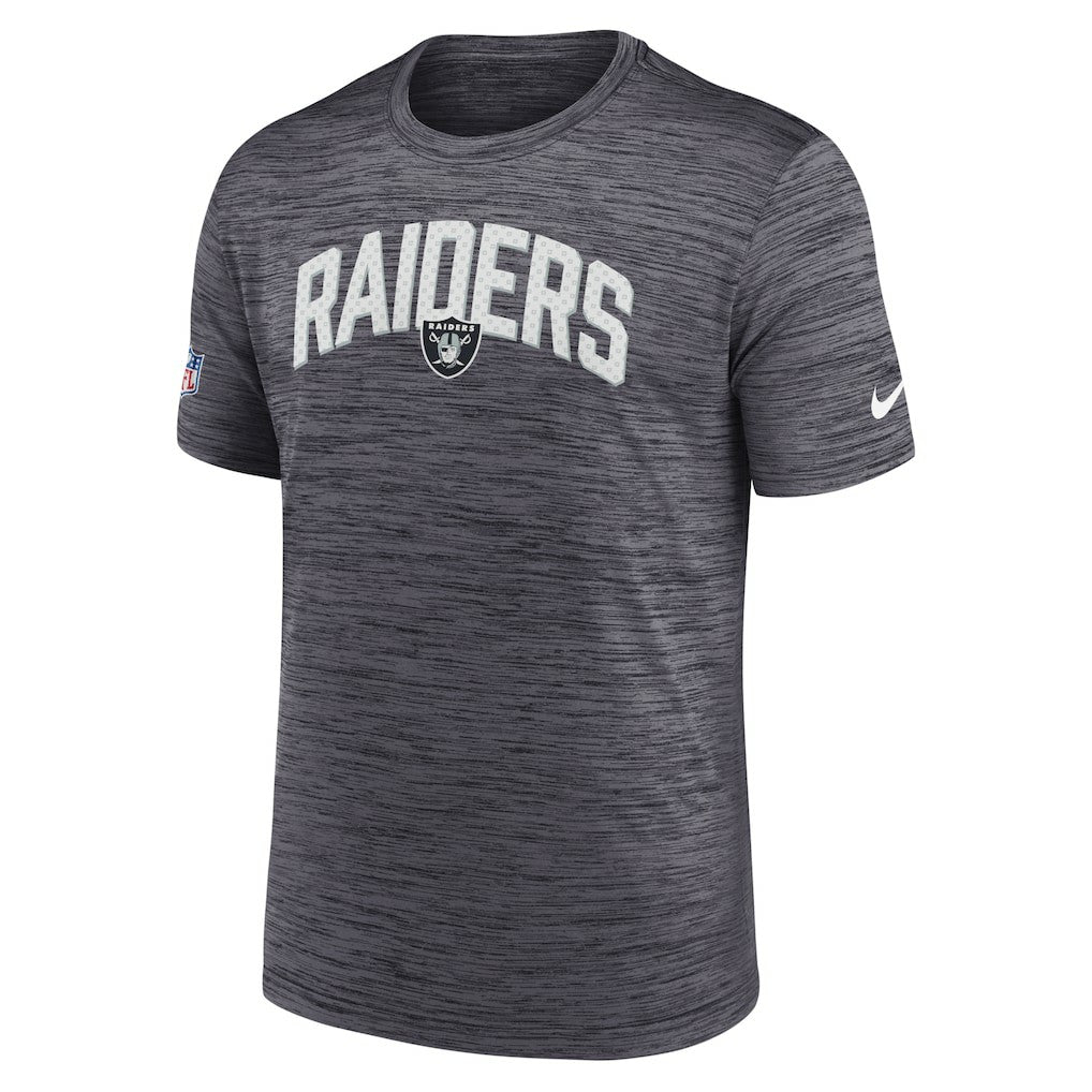 Las Vegas Raiders Nike Sideline Velocity Athletic Stack Performance T-Shirt
