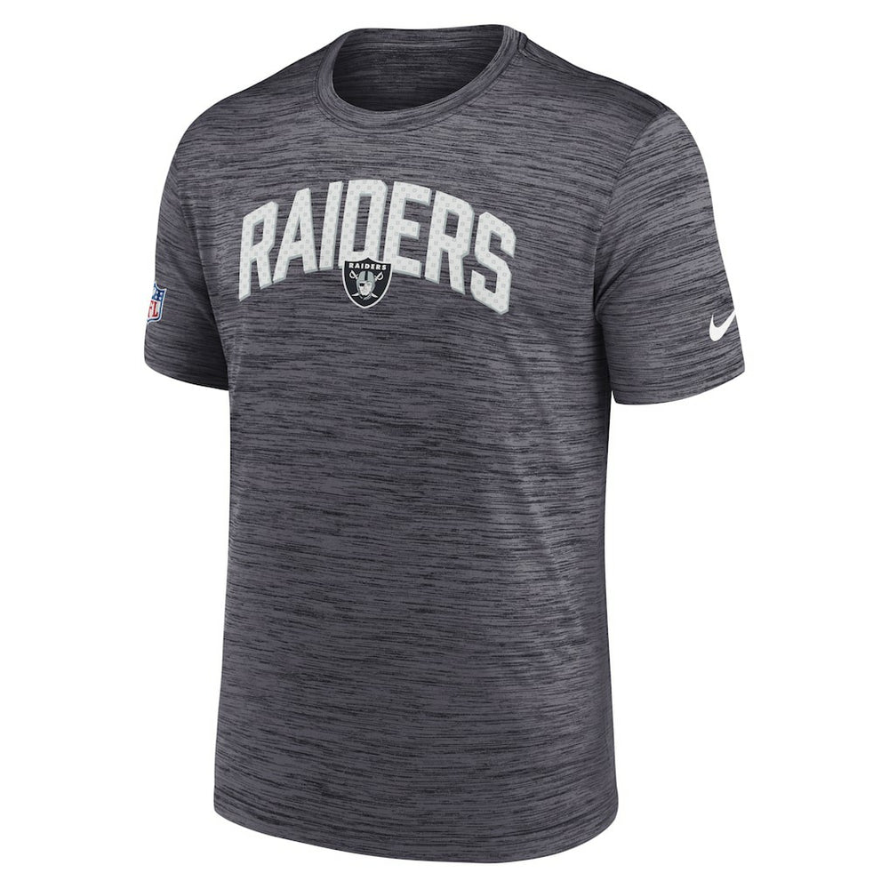 Las Vegas Raiders Nike Sideline Velocity Athletic Stack Performance T-Shirt