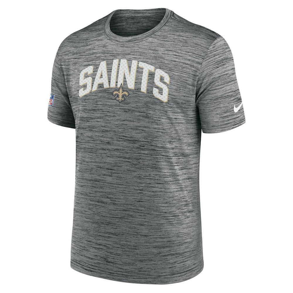 New Orleans Saints Nike Sideline Velocity Athletic Stack Performance T-Shirt