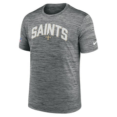 New Orleans Saints Nike Sideline Velocity Athletic Stack Performance T-Shirt