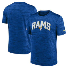 Los Angeles Rams Nike Sideline Velocity Athletic Stack Performance T-Shirt
