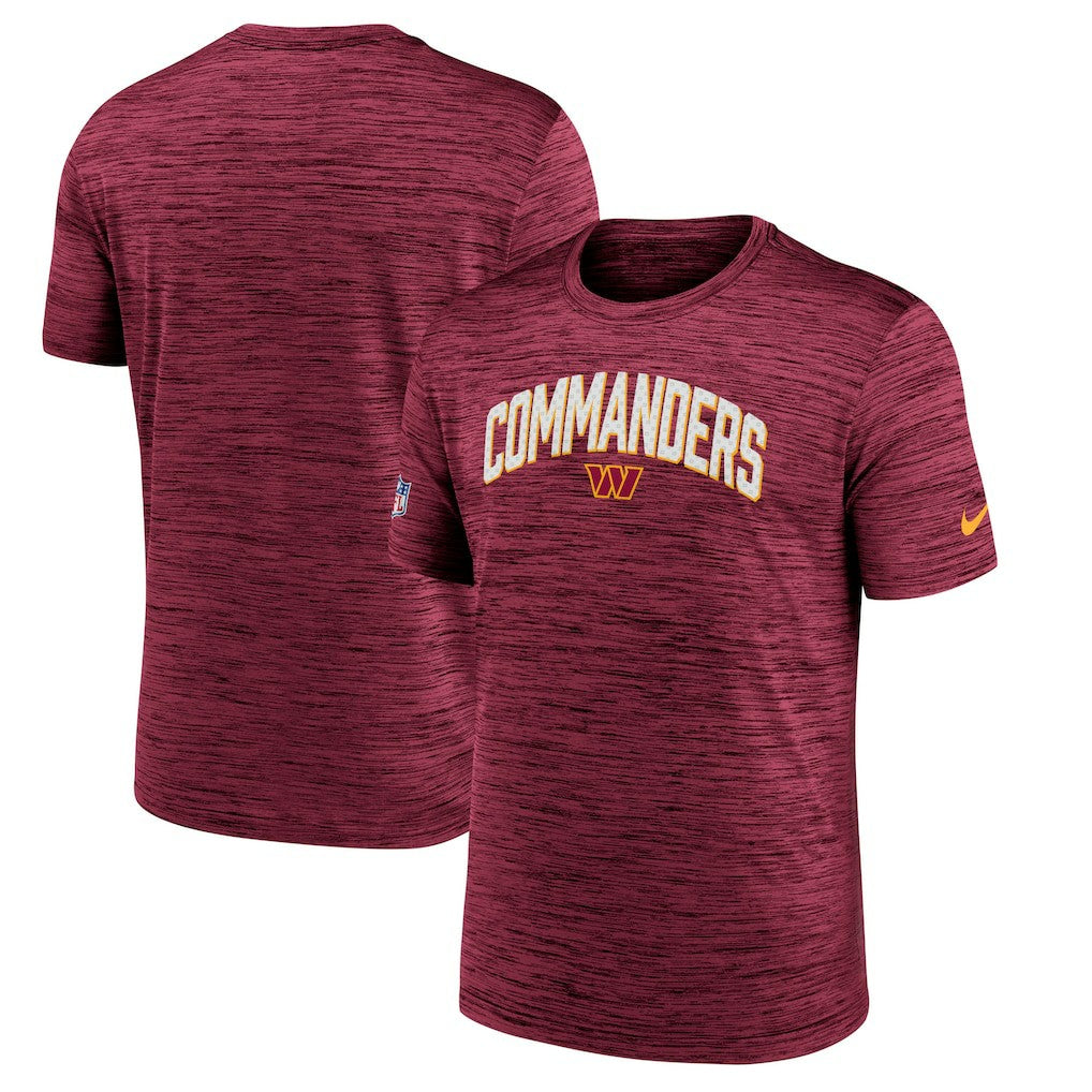 Washington Commanders Nike Sideline Velocity Athletic Stack Performance T-Shirt