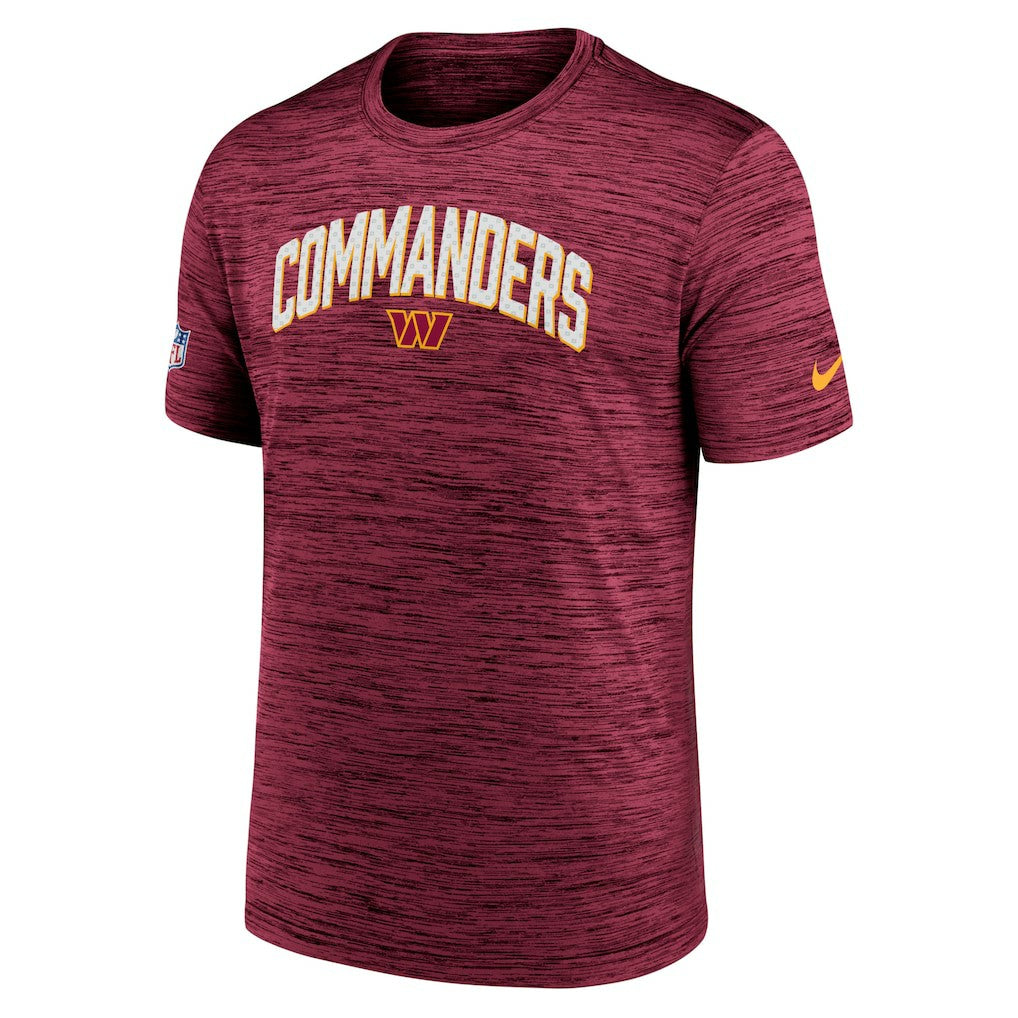 Washington Commanders Nike Sideline Velocity Athletic Stack Performance T-Shirt